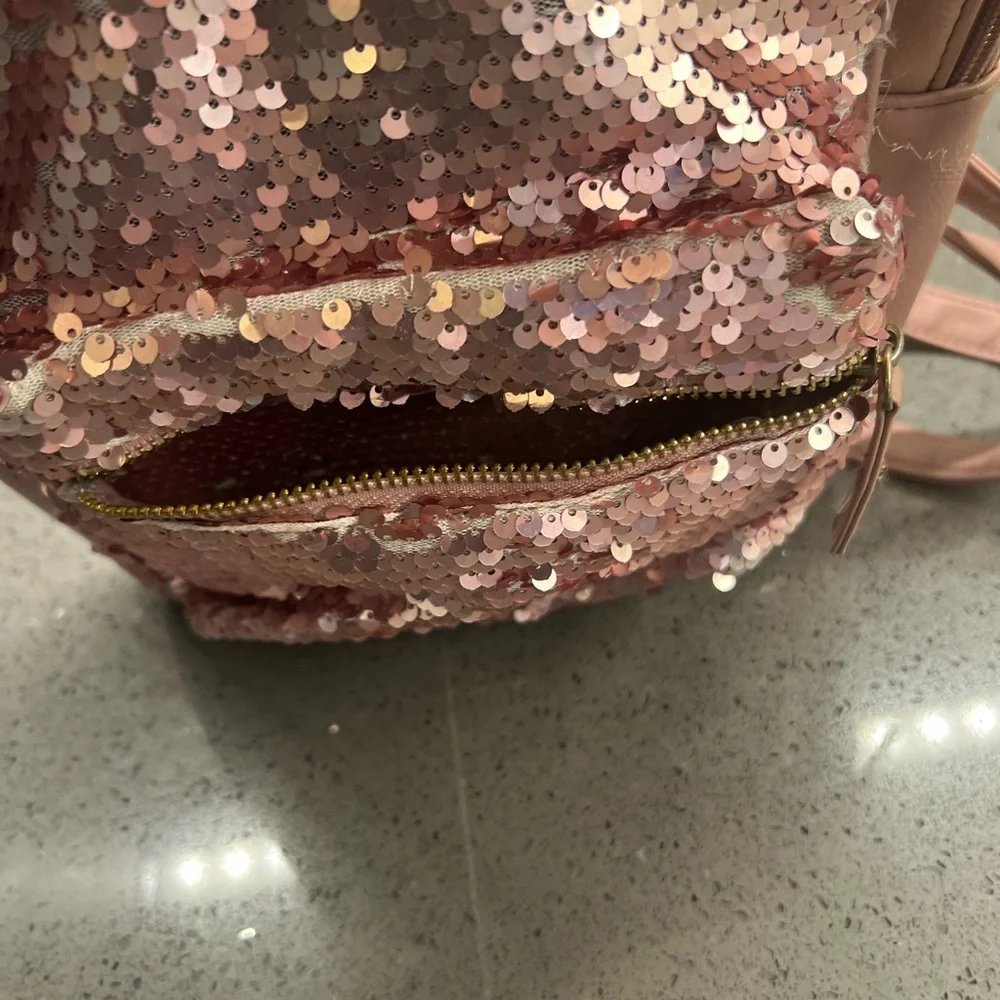 Pink Sequin girls Backpack